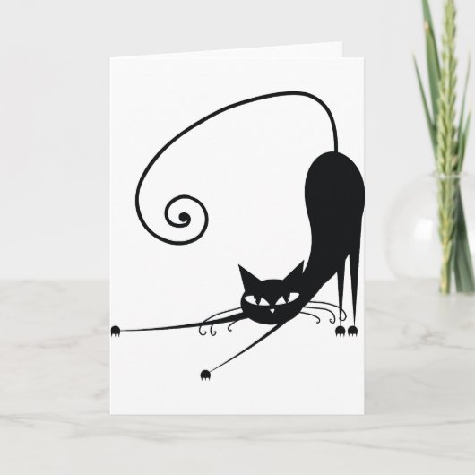 Zwarte kat kaart (Voorkant)