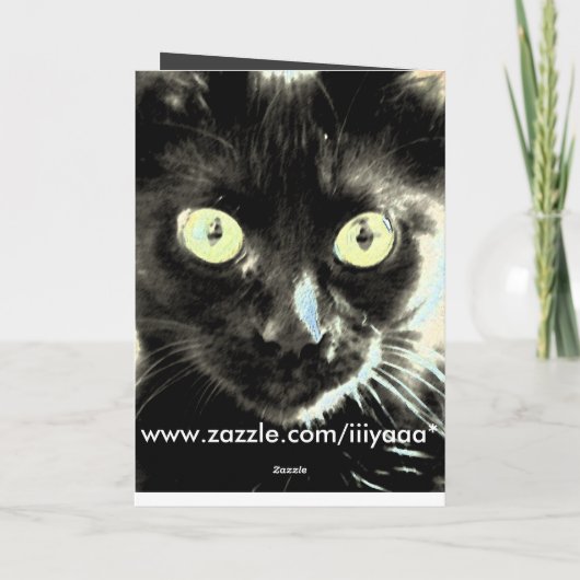 Zwarte kat kaart (Achterkant)