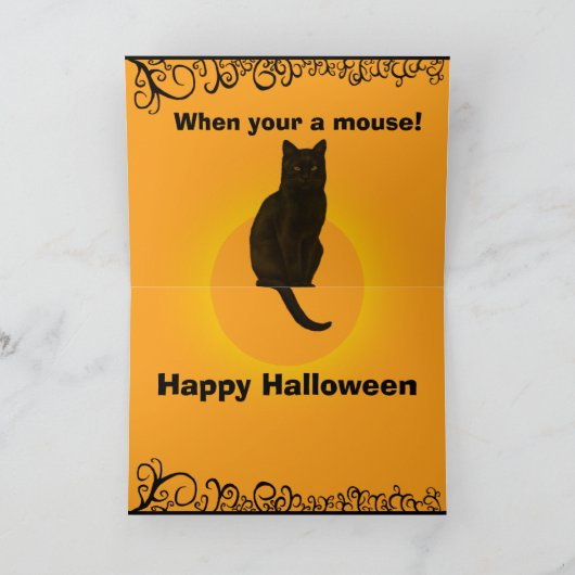 Zwarte Kat Kaart (Binnen)