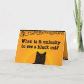 Zwarte Kat Kaart (Voorkant)