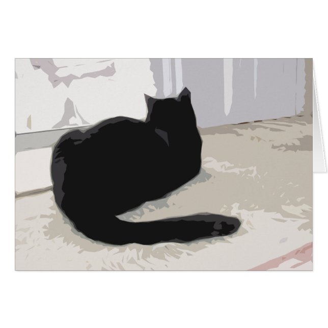 Zwarte-Kat-kaart (Voorkant Horizontaal)