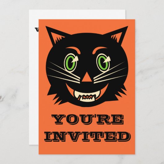  zwarte kat kaart (Voorkant / Achterkant)