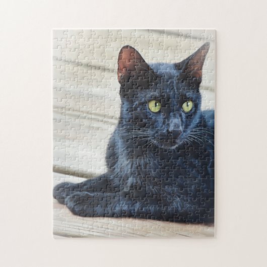 Zwarte Kat  Kat Art Puzzel (Verticaal)