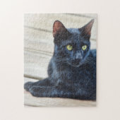 Zwarte Kat Kat Art Puzzel Legpuzzel (Verticaal)