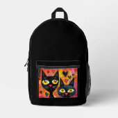 ZWARTE KAT KATTEN RUGZAK (Voorkant)