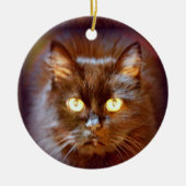zwarte kat keramisch ornament (Voorkant)