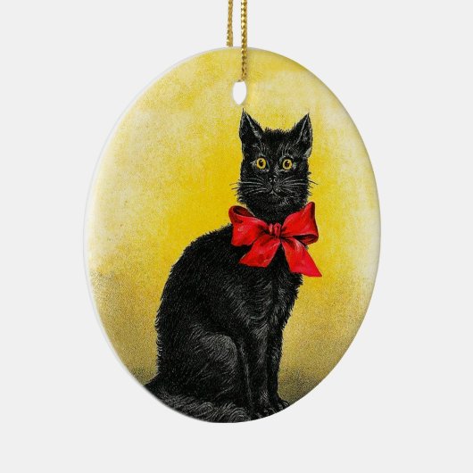  zwarte kat keramisch ornament (Rechts)