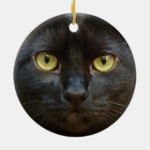 Zwarte kat keramisch ornament (Achterkant)