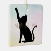 Zwarte kat keramisch ornament (Rechts)