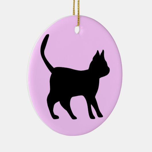 Zwarte kat keramisch ornament (Rechts)