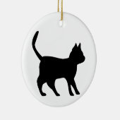 Zwarte kat keramisch ornament (Rechts)