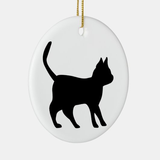 Zwarte kat keramisch ornament (Rechts)