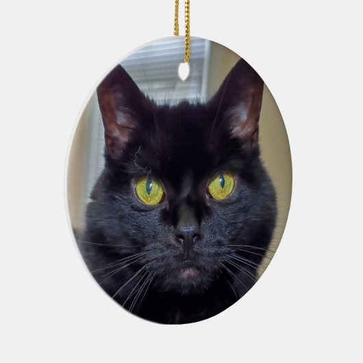 Zwarte kat keramisch ornament (Rechts)