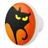 Zwarte kat keramische pull keramische knop (Rechts)