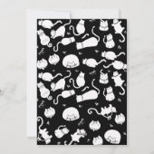 Zwarte kat kerst foto collage meowy kerst feestdagenkaart (Achterkant)