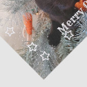 Zwarte kat Kerst, ontkoppeling Tissuepapier (Detail)