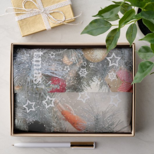 Zwarte kat Kerst, ontkoppeling Tissuepapier (Geschenk)