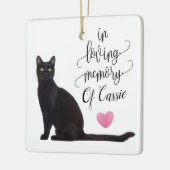 Zwarte kat kerst ornament ter nagedachtenis van uw (Links)