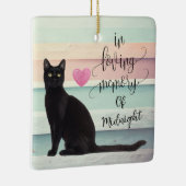 Zwarte kat kerst ornament ter nagedachtenis van uw (Rechts)