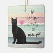 Zwarte kat kerst ornament ter nagedachtenis van uw (Links)
