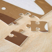 Zwarte Kat Kerst Sneeuw Vakantie Legpuzzel (Zijkant)