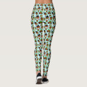Zwarte kat kerstcadeautjes. leggings (Achterkant)