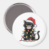 Zwarte Kat Kersteditie Magneet (Voorkant / Achterkant)