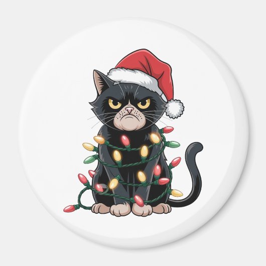 Zwarte Kat Kersteditie Magneet (Voorkant)