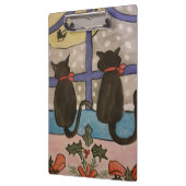 Zwarte Kat-kerstklembord Klembord (Links)