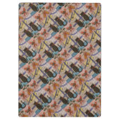 Zwarte Kat-kerstklembord Klembord (Achterkant)