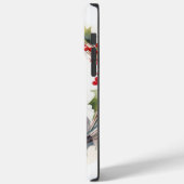 Zwarte Kat Kerstkrans Feestelijke Kitten Case-Mate iPhone Case (Achterkant / Links)