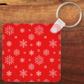 Zwarte Kat Kerstman Meowy & Bright Kerstmis Sleutelhanger (Achterkant)