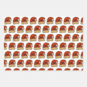 Zwarte kat kerstmis 3 vellen Reeks ompakken papier (Voorkant 3)