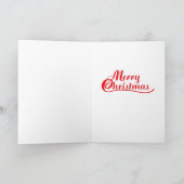 Zwarte kat kerstsneeuw feestdagen kaart (Binnen)