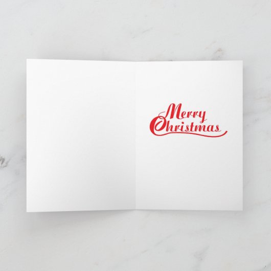 Zwarte kat kerstsneeuw feestdagen kaart (Binnen)