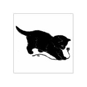  zwarte kat kitten rubberstempel (Afrduk)