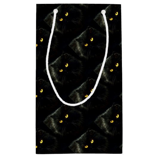 Zwarte kat klein cadeauzakje (Achterkant)