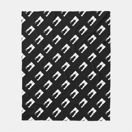 Zwarte Kat Klik om de optie voor vensterkleur aan  Fleece Deken (Voorkant)