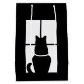 Zwarte Kat Klik om de optie voor vensterkleur aan Medium Cadeauzakje (Achterkant)