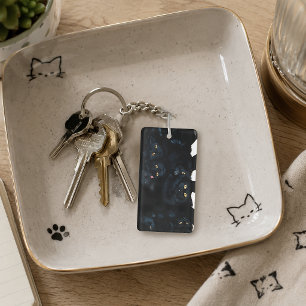 Zwarte Kat Knuffel Stapels Poezen Schattig Sleutelhanger