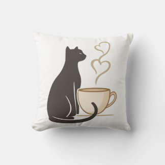 Zwarte Kat Koffie Club Kussen