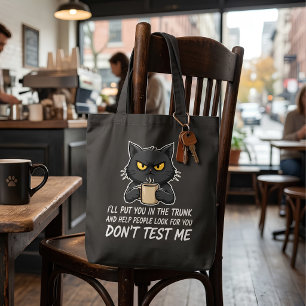 Zwarte Kat Koffie Liefhebber Sarcastische Humor Crossbody Tas