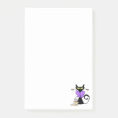 Zwarte Kat Koffie Natuur Notities Post-it® Notes (Voorkant)