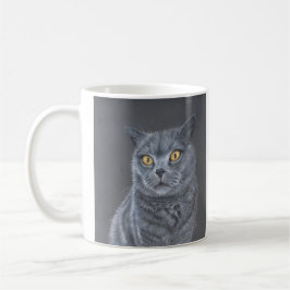 Zwarte kat koffie- of theemok koffiemok
