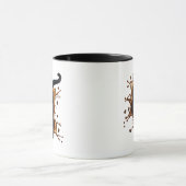 Zwarte Kat Koffie Splash Mok (Midden)