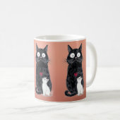 zwarte kat  koffiemok (Voorkant rechts)