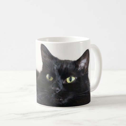 Zwarte kat koffiemok (Voorkant rechts)