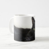 Zwarte kat koffiemok (Voorkant links)