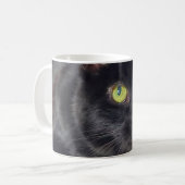 Zwarte kat koffiemok (Voorkant links)