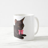  Zwarte Kat Koffiemok, Tweekleurig Keramiek, Kat L Koffiemok (Voorkant rechts)